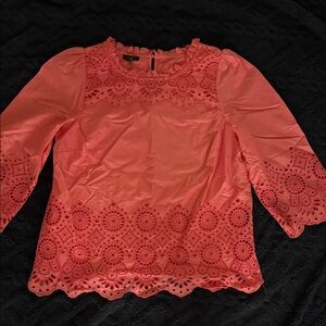 Chic Pink Lace Blouse for Women